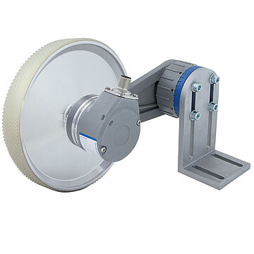 Length measurement system with 500 mm measuring wheel and pre-assembled angle bracket