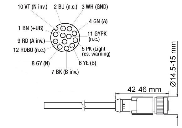 Z KI1267 female connector encoder