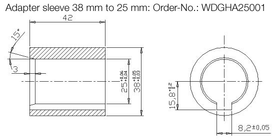 Z WDGHA25001 encoder adapter sleeve