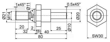 Z WDGWA10M14 encoder shaft adapter Z WDGWA10M14 encoder shaft adapter
